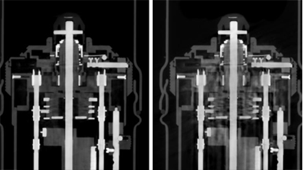 マテリアルアーチファクトの低減のイメージ