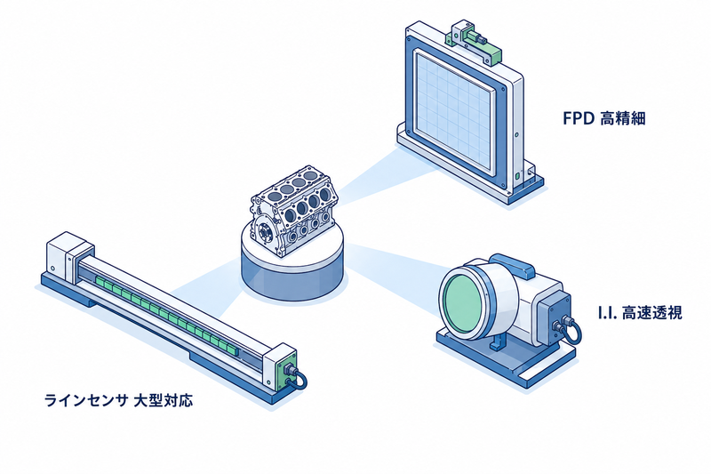 産業用CTのX線検出器の種類と特徴