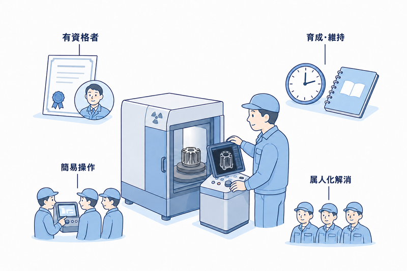 非破壊検査の資格は必須？装置導入による属人化の解消
