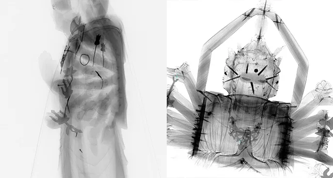 千手観音のCTスキャン画像